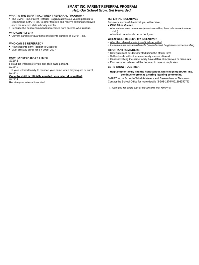 Rereferral Program | PDF