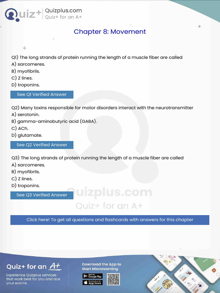The Long Strands of Protein Running the Length of a Muscle Fiber Are ...