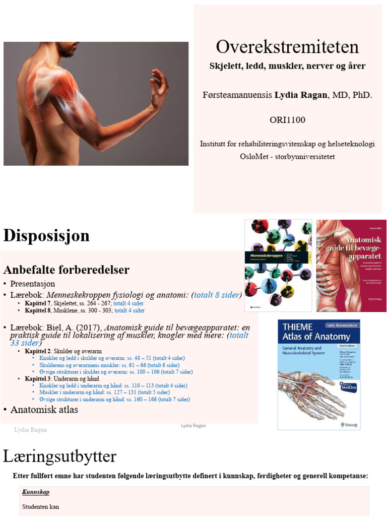 L.ragan Overekstremitetene | PDF
