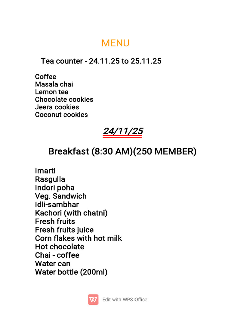 Menu final (1) | PDF
