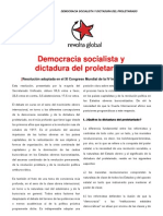 (XI Congreso IV Internacional 1979) Democracia Socialista y Dictadura Del Proletariado