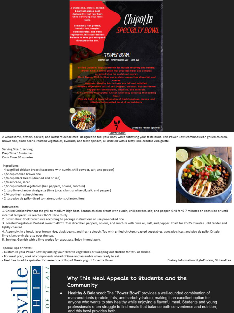 Menu Makeover_ Chipotle (EXAMPLE) | PDF | Roasting | Burrito