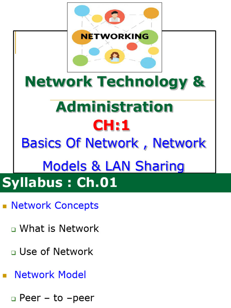 Net01 Basics of Network, Network Models and LAN Sharing-1 | PDF ...