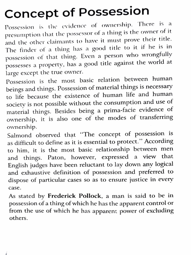 Possession | PDF