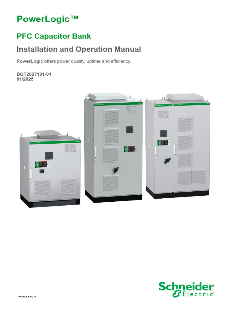 BQT2027101 Powerlogic PFC Instructions Manual | PDF | Capacitor ...