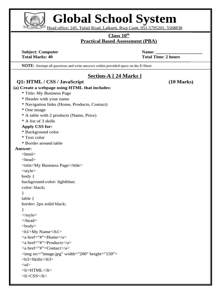 PBA paper solution | PDF | Input/Output | Computer Hardware