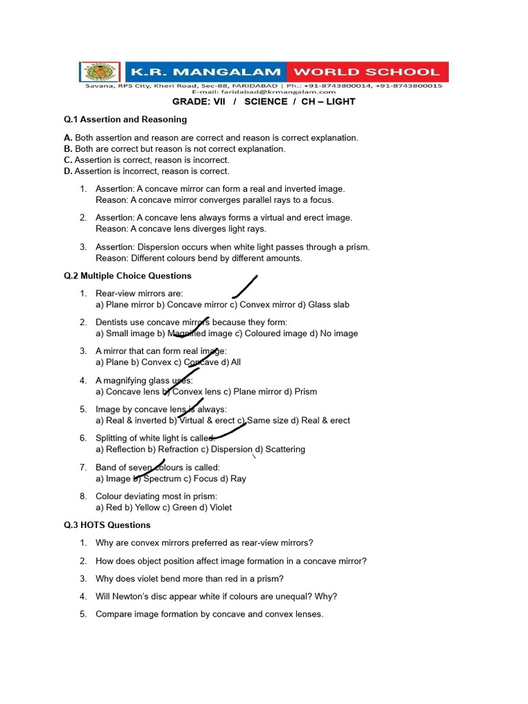 Grade 7 Ch- Light | PDF
