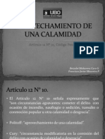 Aprovechamiento de Una Calamidad