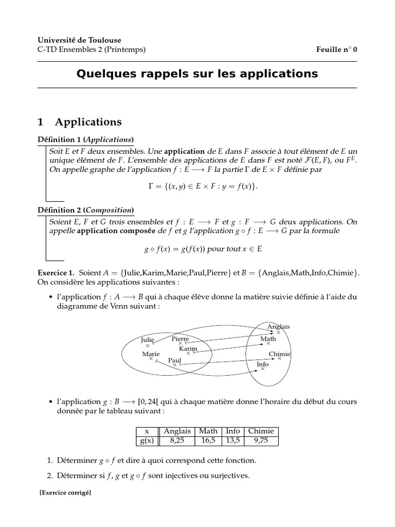 TD0 Rappel | PDF | Logique mathématique | Concepts mathématiques