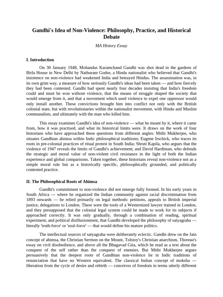 gandhi_nonviolence_v2 | PDF | Mahatma Gandhi | Nonviolence