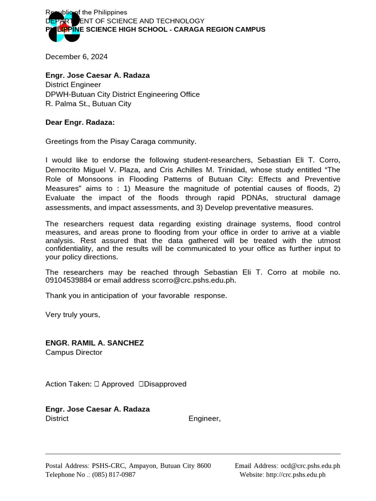 Draft_letter to Dpwh | PDF