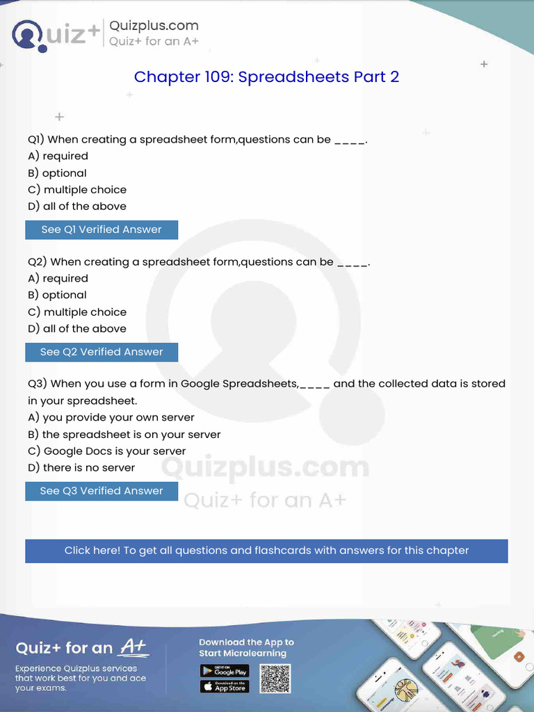 When Creating a Spreadsheet Formquestions Can Be | PDF | Microsoft ...