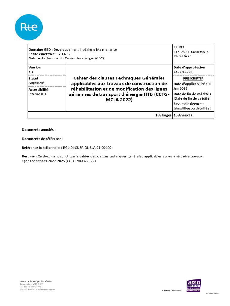Cctg Mcla 2022 Rgl Di Cner Dl Sla 21 00102 Indice 3.1 | PDF | Béton ...