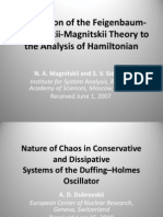 Application of The Feigenbaum-Sharkovskii-Magnitskii Theory To The Analysis