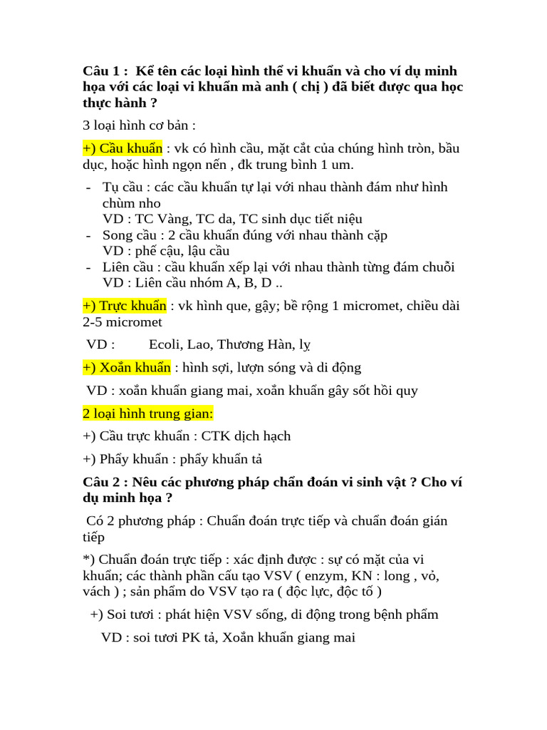 Vi sinh | PDF