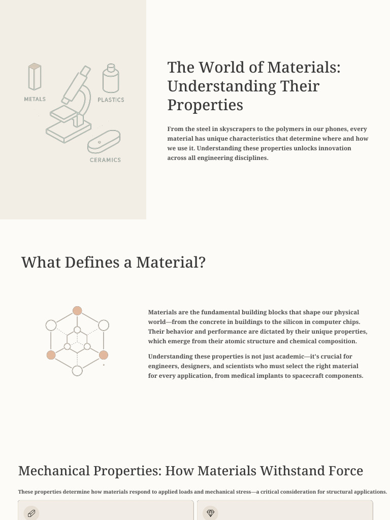 Properties of Materials | PDF | Strength Of Materials | Secondary ...