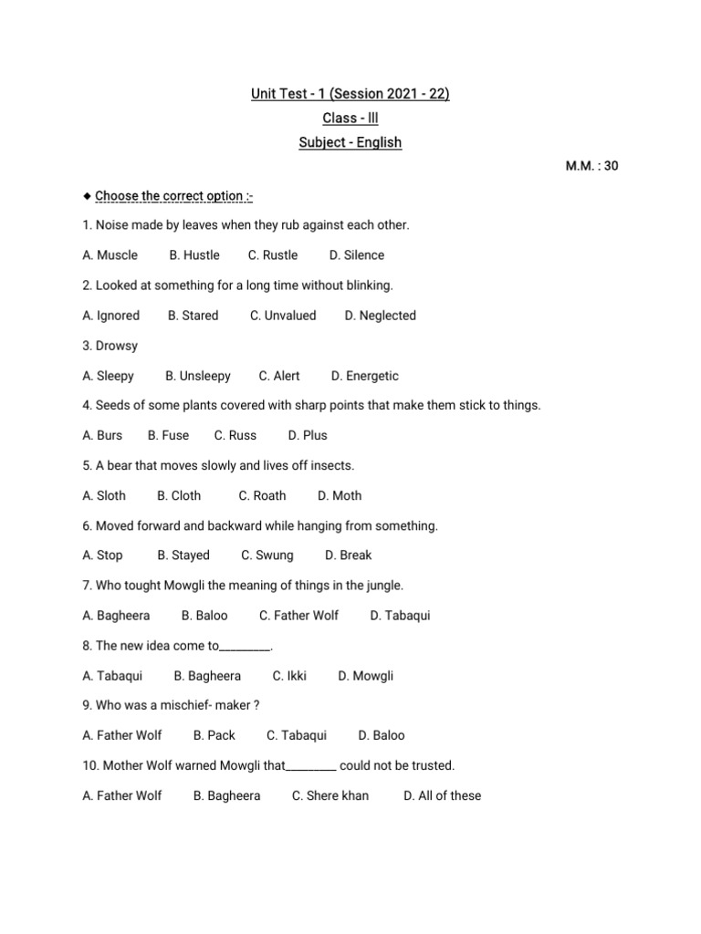 Unit Test - 1 (-WPS Office | PDF