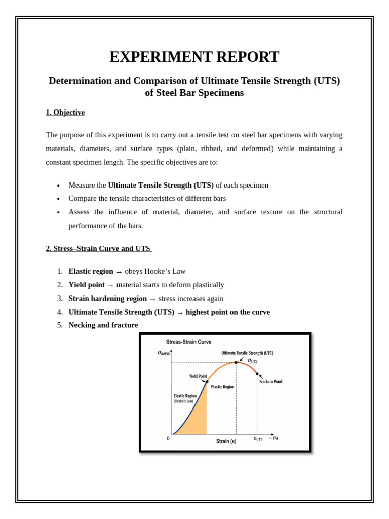 Experiment Report Oel Mos2 | PDF | Ultimate Tensile Strength ...