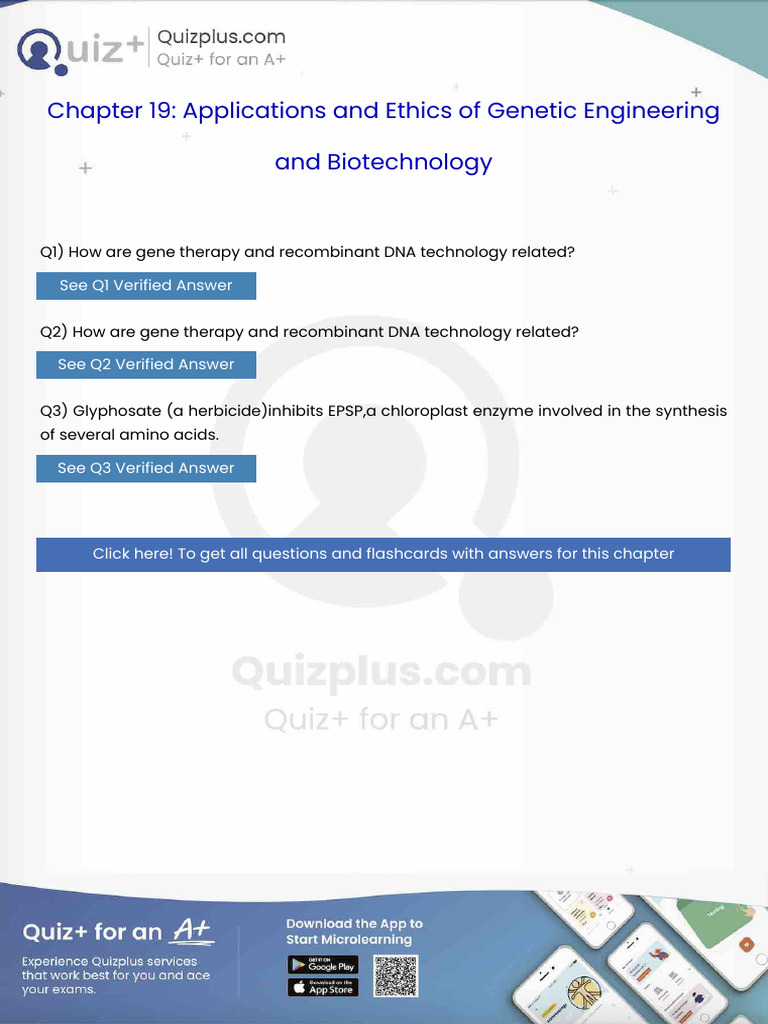 How Are Gene Therapy and Recombinant Dna Technology Related | PDF ...