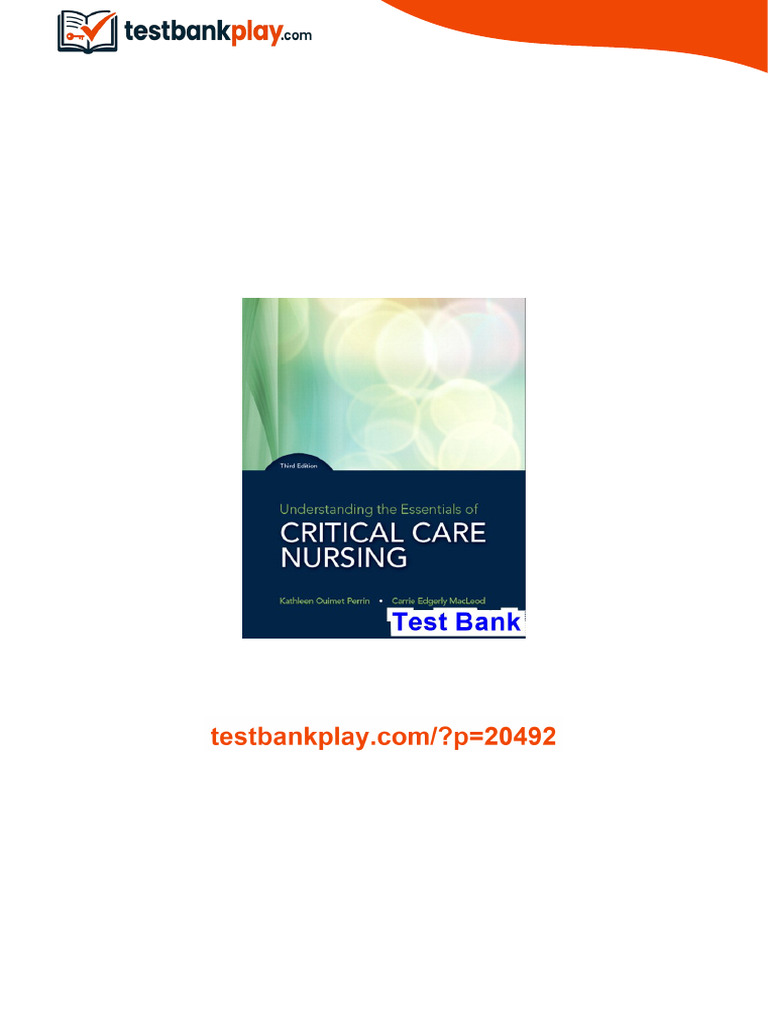Understanding the Essentials of Critical Care Nursing 3rd Edition ...