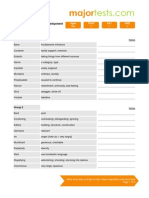 Advanced Vocabulary Development For TOEFL Word List 09