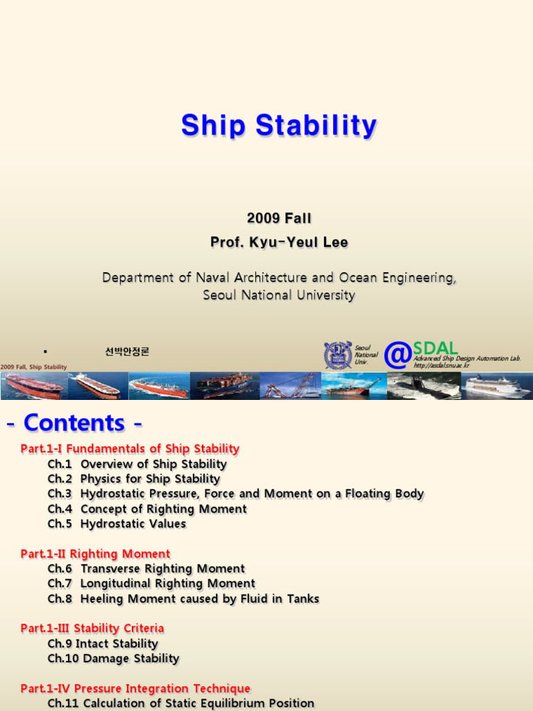 193198840 01 Overview of Ship Stability | PDF | Naval Architecture ...