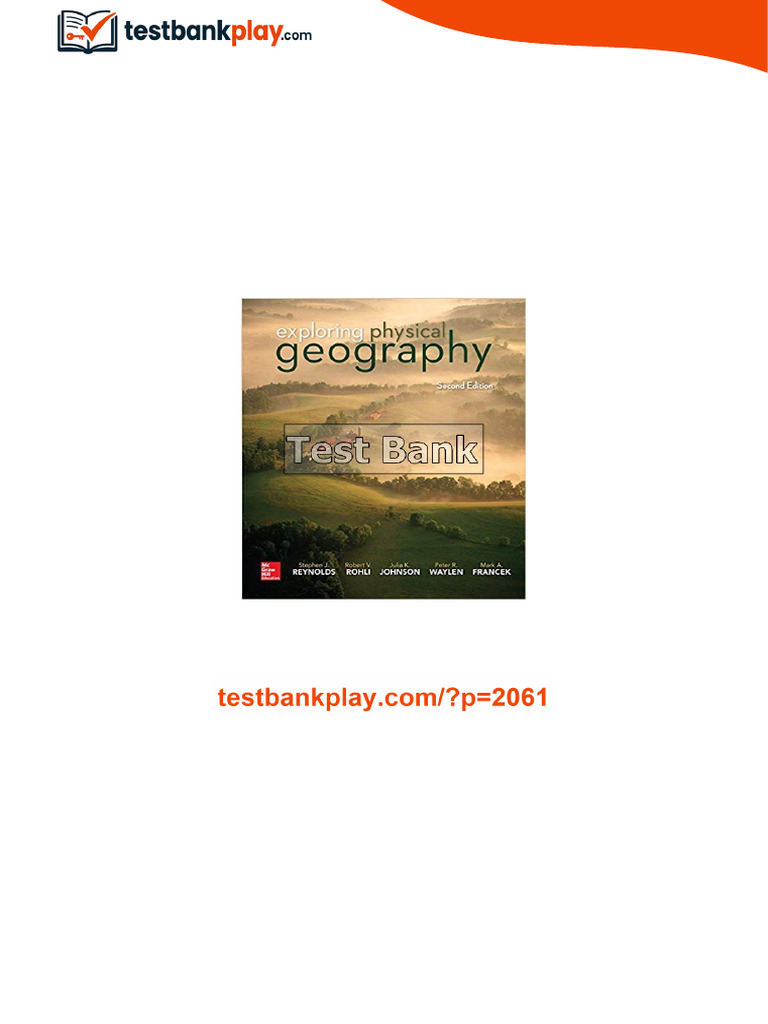 Exploring Physical Geography 2nd Edition Reynolds Test Bank 2026 free ...