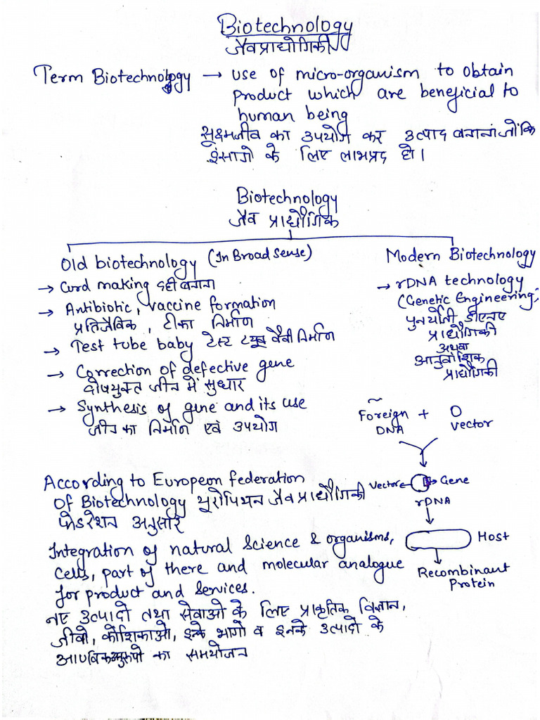 Biotechnology principle and process | PDF