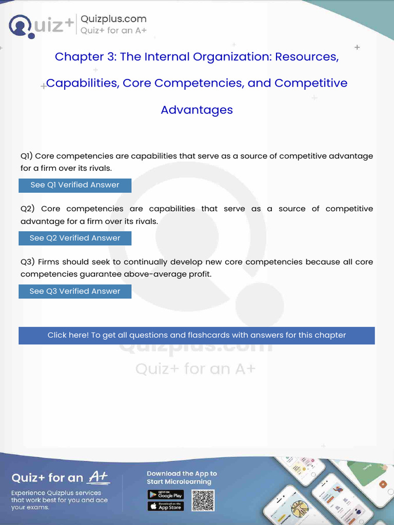 Core Competencies Are Capabilities That Serve as a Source of ...