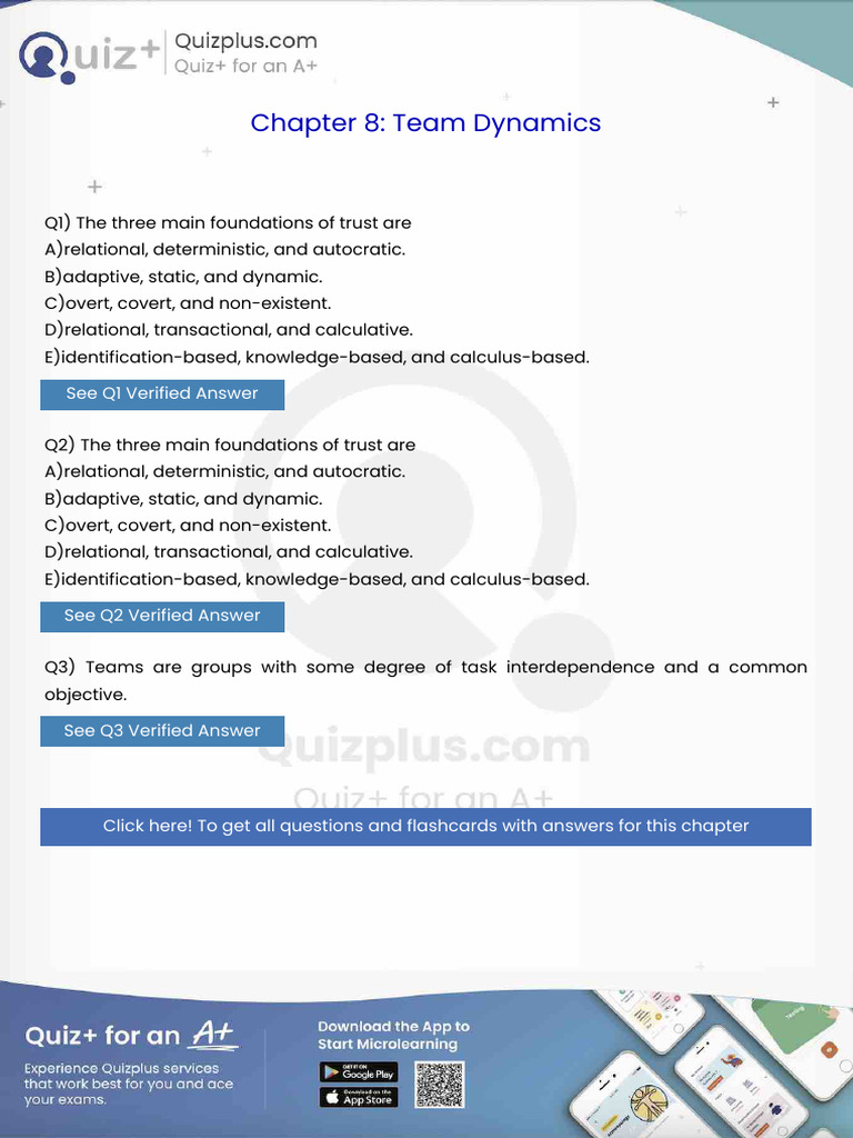 The Three Main Foundations of Trust Are | PDF | Leadership | Socialization