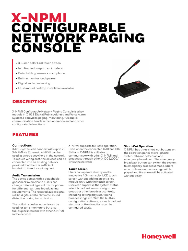 Datasheet_X-NPMI__EN1_0 | PDF | Microphone | Loudspeaker