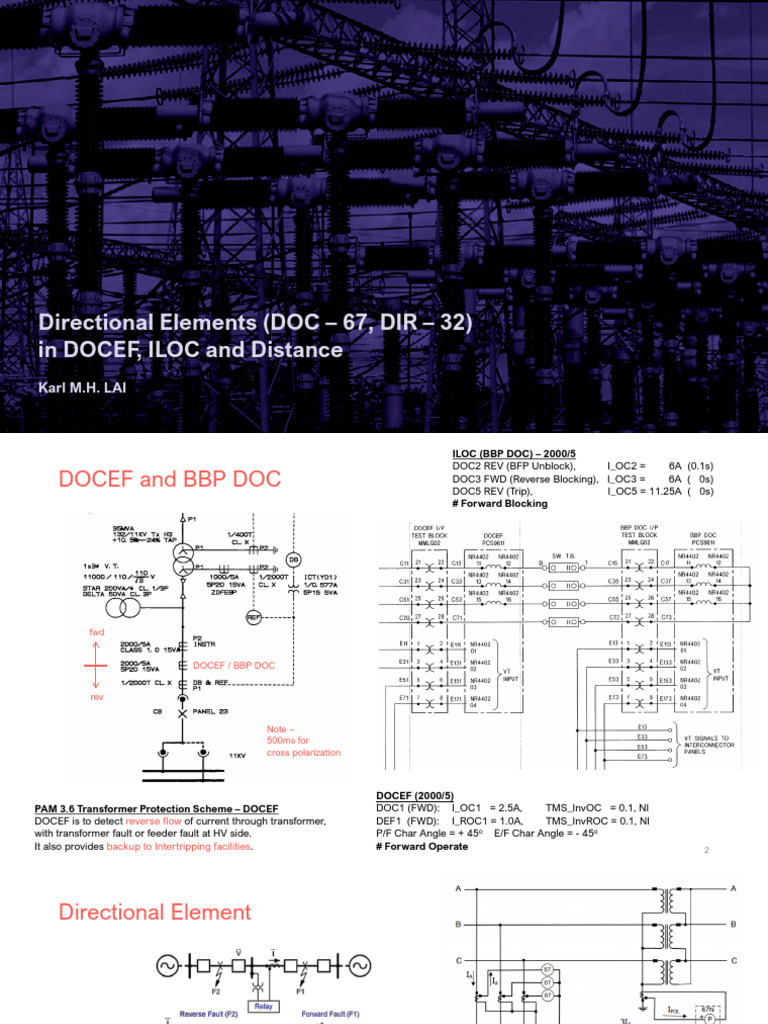 Directional Elements | PDF | Relay | Fuse (Electrical)