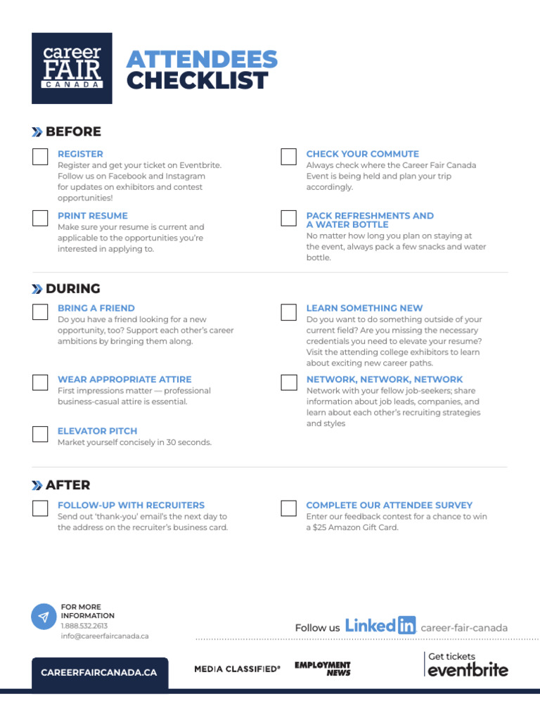 Career+Fair+Checklist | PDF
