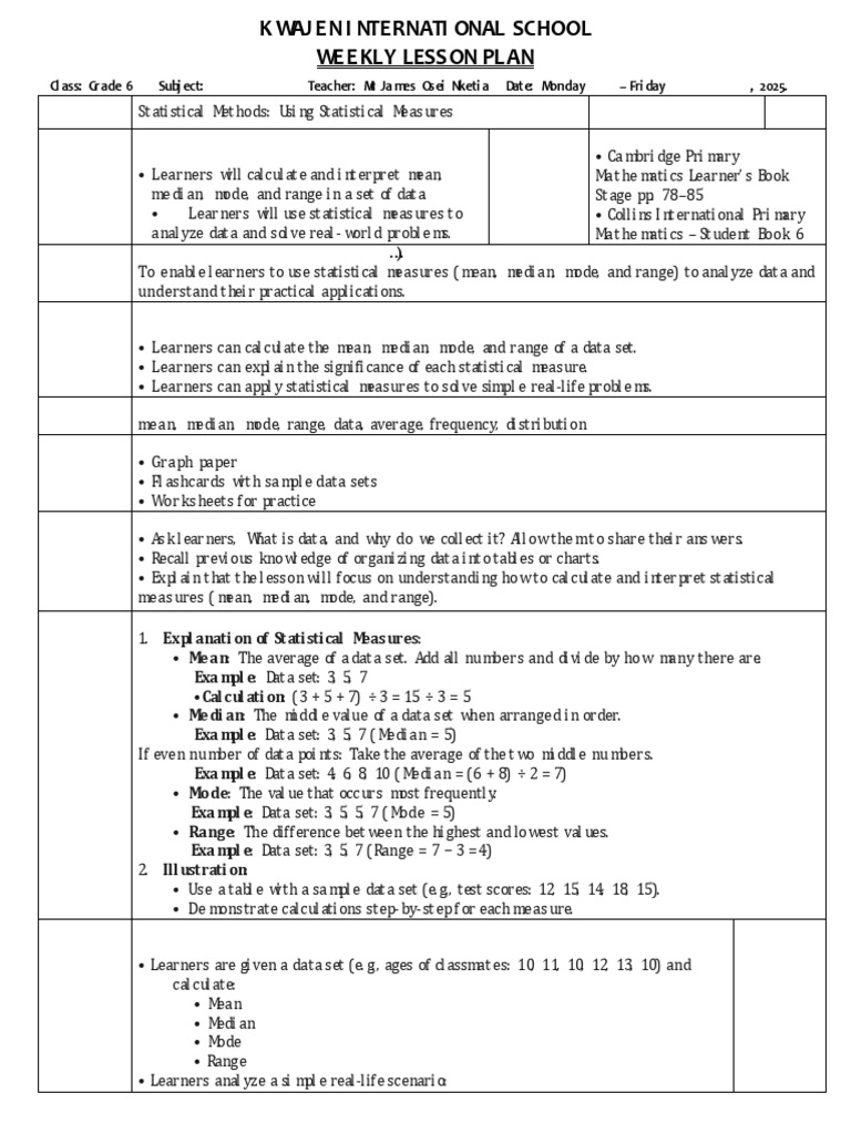 GRADE 6 - 8 MATH & SCIENCE WEEK 3 - DAILY LESSON PLAN FOR 2ND TRIMESTER ...