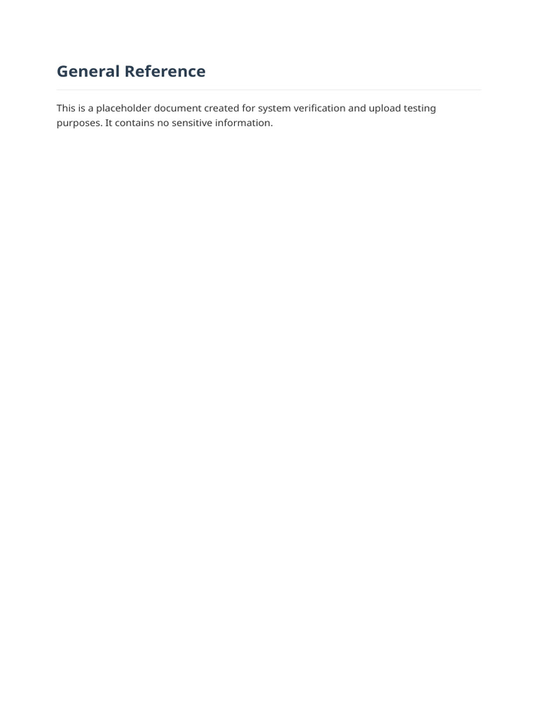 General Reference | PDF
