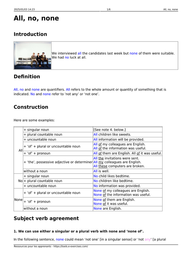 all_no_none | PDF | Plural | Noun