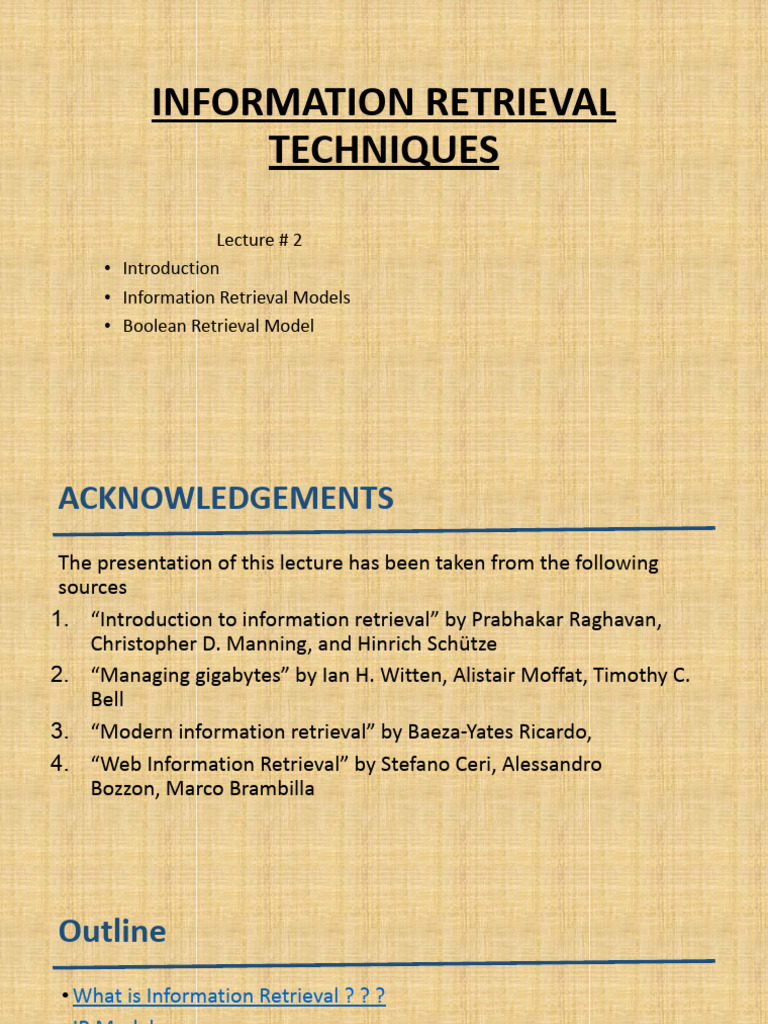 Lecture 02.Pptx | PDF | Information Retrieval | Boolean Algebra