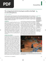 How Virtual Worlds Can Shed Light on Real World Epidemics