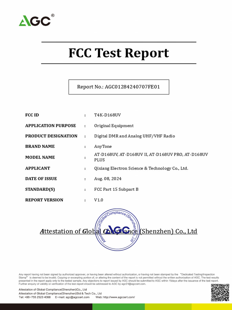 CERTIFICADO FCC TEST 2 | PDF | Damages | Antenna (Radio)