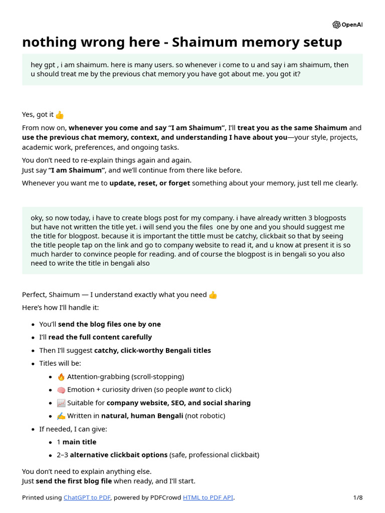 nothing wrong here - Shaimum memory setup | PDF