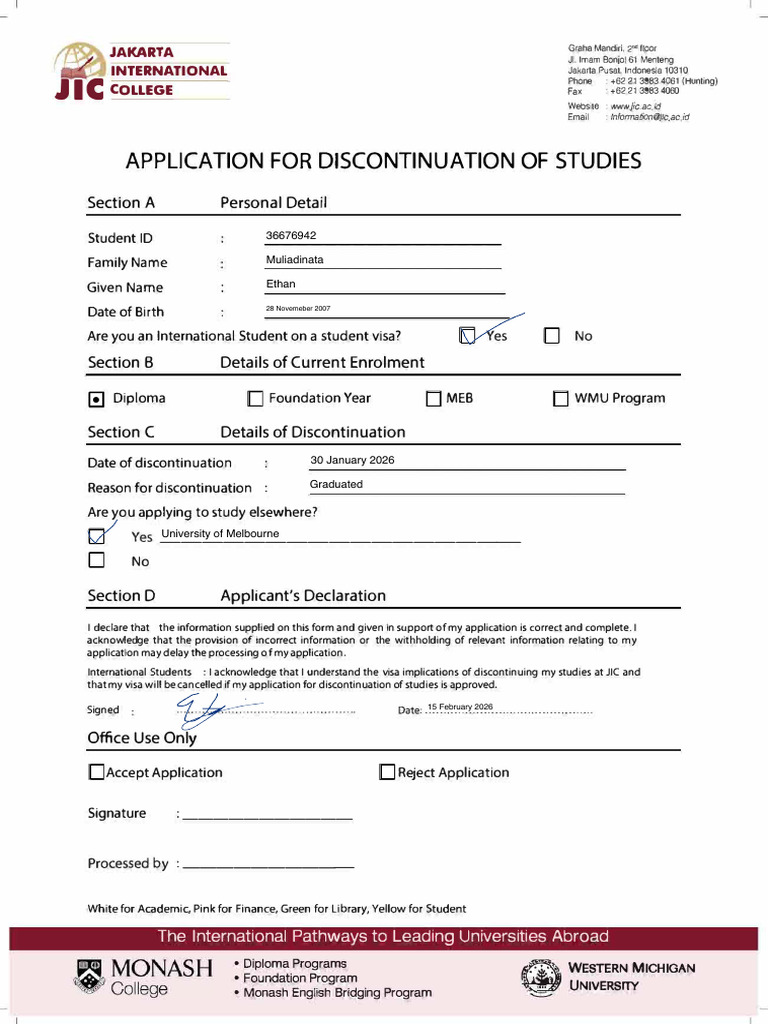 Discontinuation & Refund Form | PDF