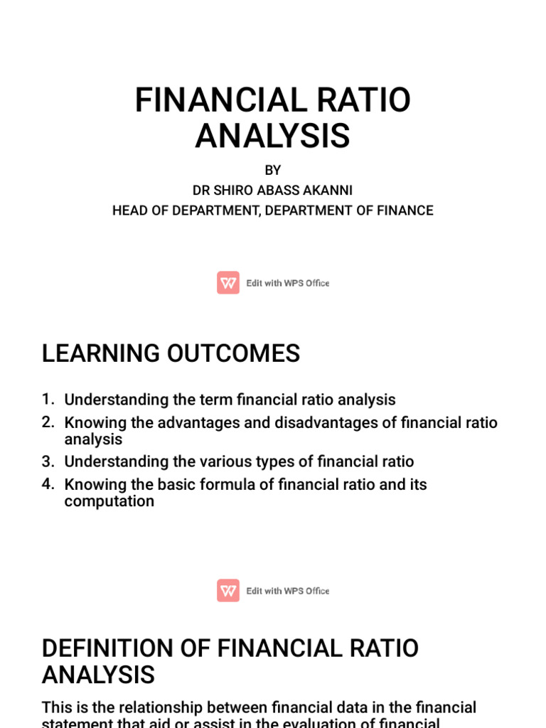 02FINANCIAL RATIO ANALYSIS POWER POINT_250225_101737 | PDF | Financial ...