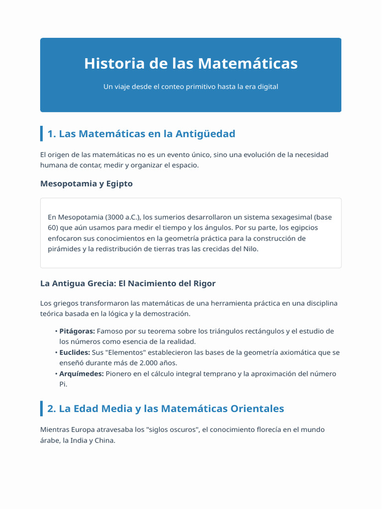 Historia de La Matematica | PDF | Matemáticas | Geometría