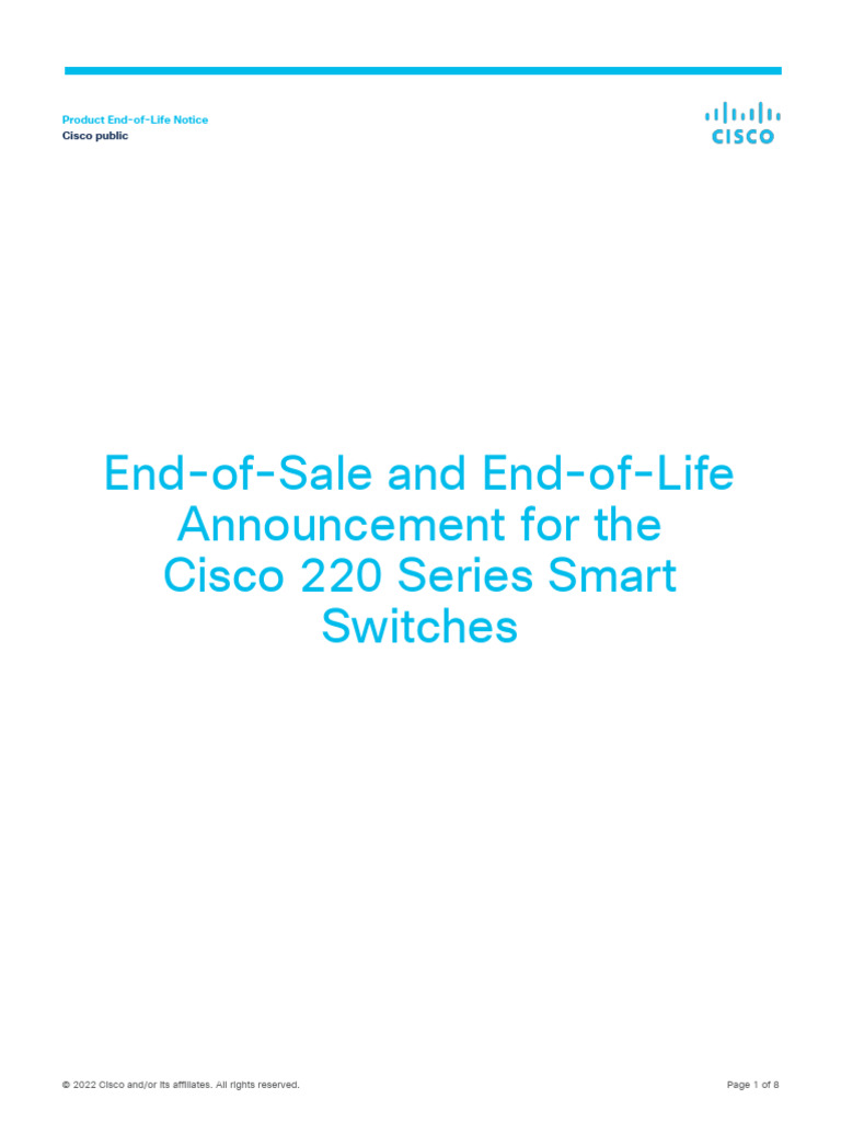 220 Series Smart Switches Eol | PDF | Network Switch | Software