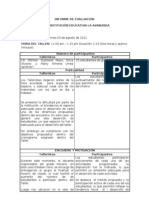 Informe Taller N°4 Institución La Avanzada