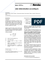 Coulometric Water Determination According To Karl Fischer