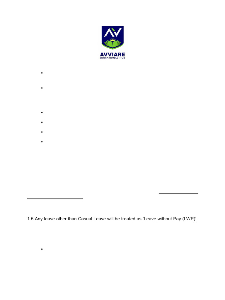 Leave Sop | PDF | Sick Leave