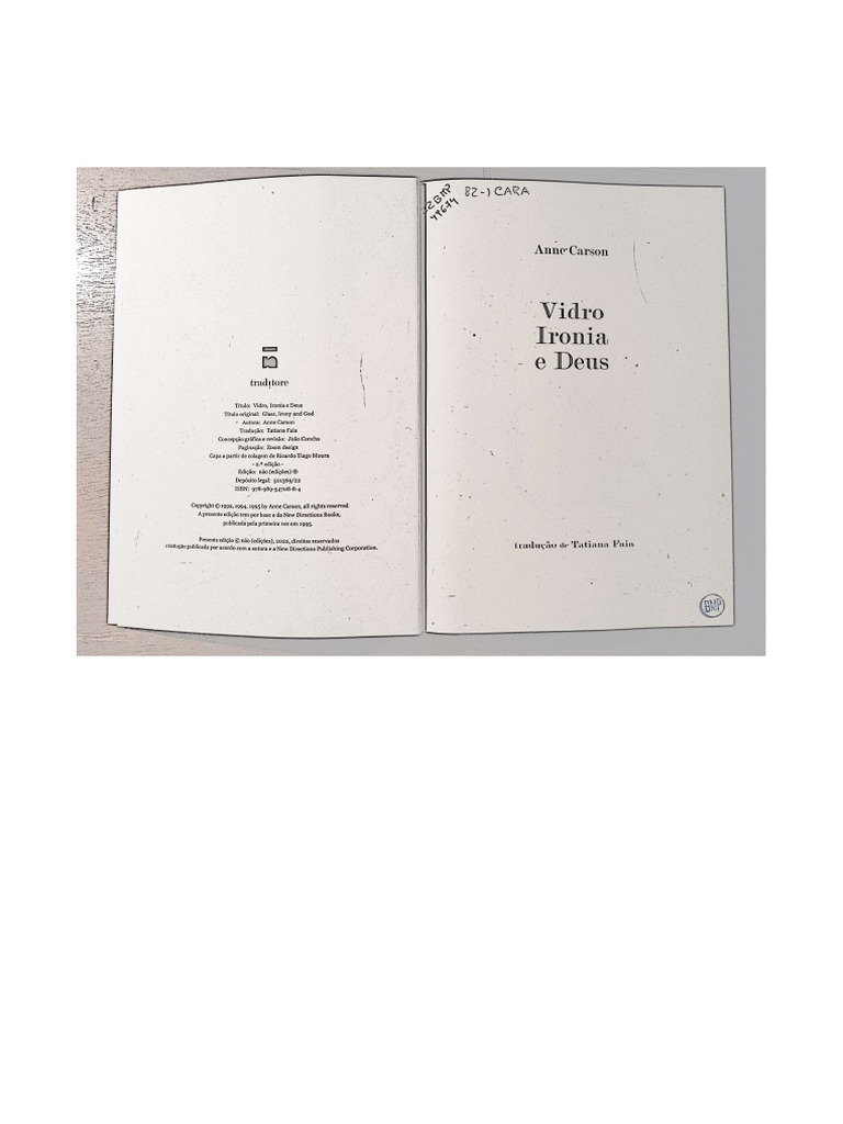 Anne Carson O Genero Do Som | PDF | Mitologia grega | Voz humana
