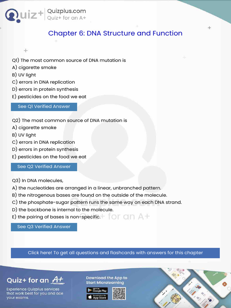 The Most Common Source of Dna Mutation Is | PDF | Organelle | Endocrine ...