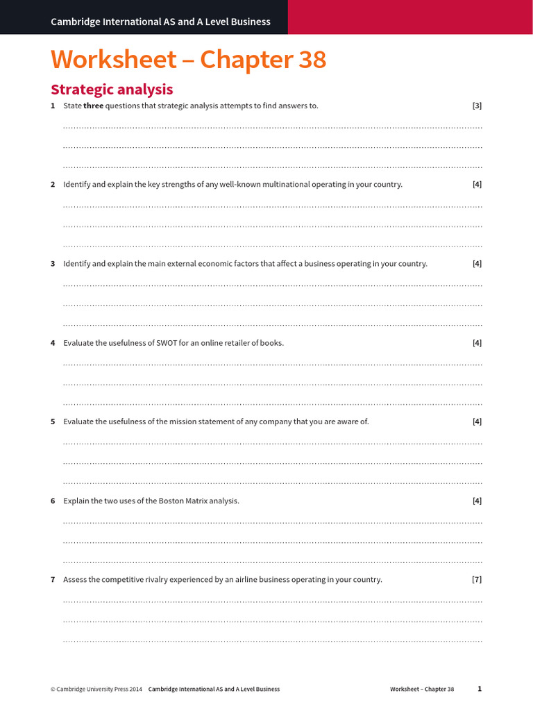 Worksheet 38 | PDF